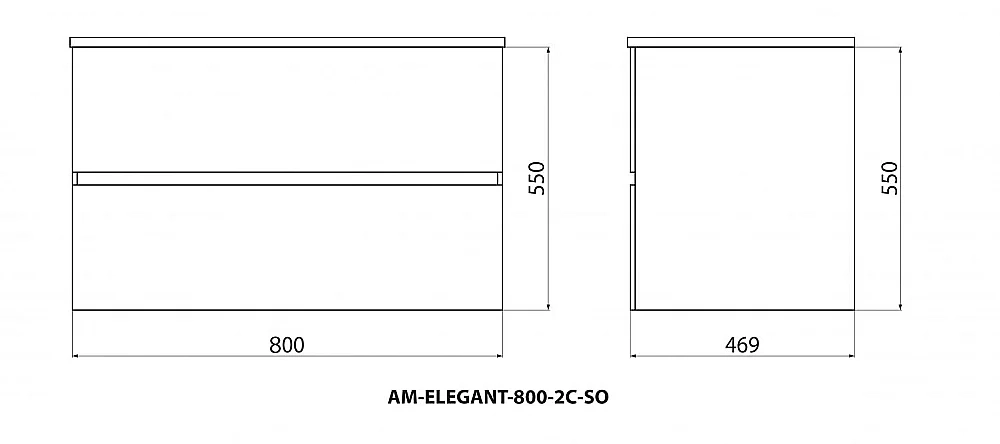 Тумба с раковиной Art&Max ELEGANT 80 белая матовая