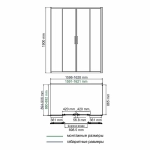 Душевой уголок WasserKRAFT Lippe 45S51 160х90 стекло прозрачное/профиль серебристый
