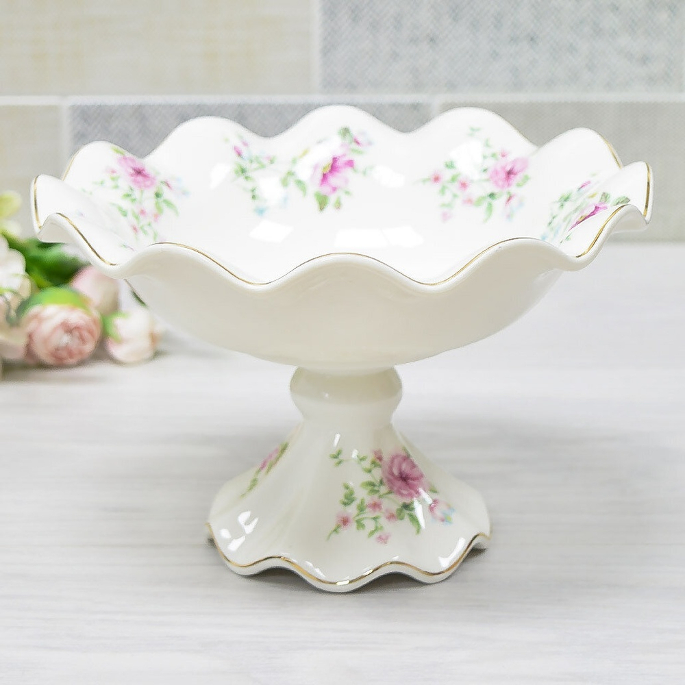 Фруктовница 20см на ножке, 202402