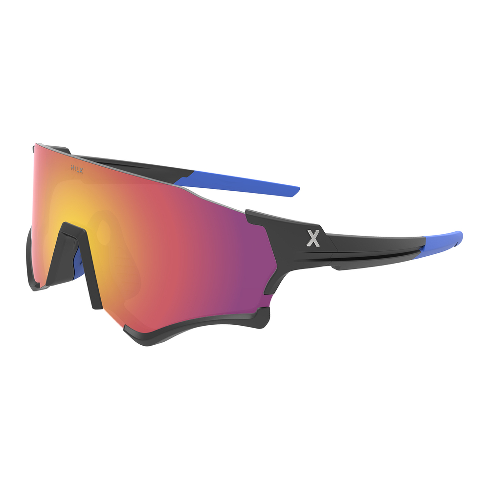 Спортивные очки HILX Revok / Matt Black Blue / Red Lens