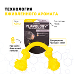 Playology жевательный канат DRI-TECH ROPE для собак средних пород с ароматом курицы, средний, цвет желтый
