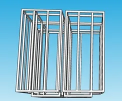 Металлоконструкция для монтажа интерьерного экрана