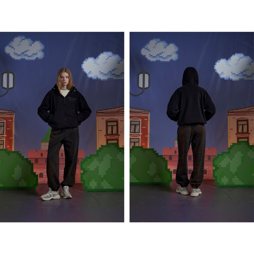 Худи Called a Garment Voyageur St Zip "Jet Black"