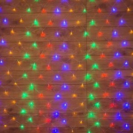 Гирлянда "Сеть" 1,5х1,5м, прозрачный ПВХ, 150 LED Мультиколор