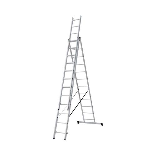 Лестница трехсекционная 14 ступеней алюминиевая