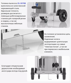 Промышленный пылесос Kardv DL-3078B, 80л, 3600Вт