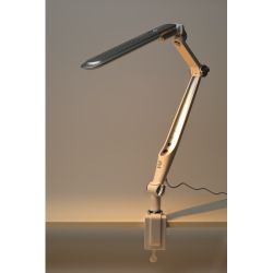 Настольный светильник ЭРА NLED-496-12W-S светодиодный на струбцине серебро