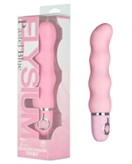 Розовый вибратор с наплывами на тельце - 17,8 см. (Цвет: розовый)