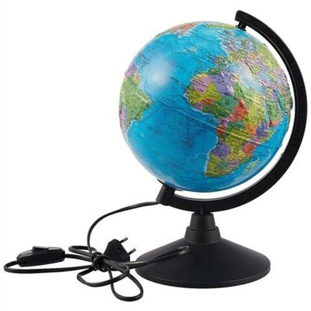 Глобус д-р 210 Политический, рельефный, классик, с подсветкой