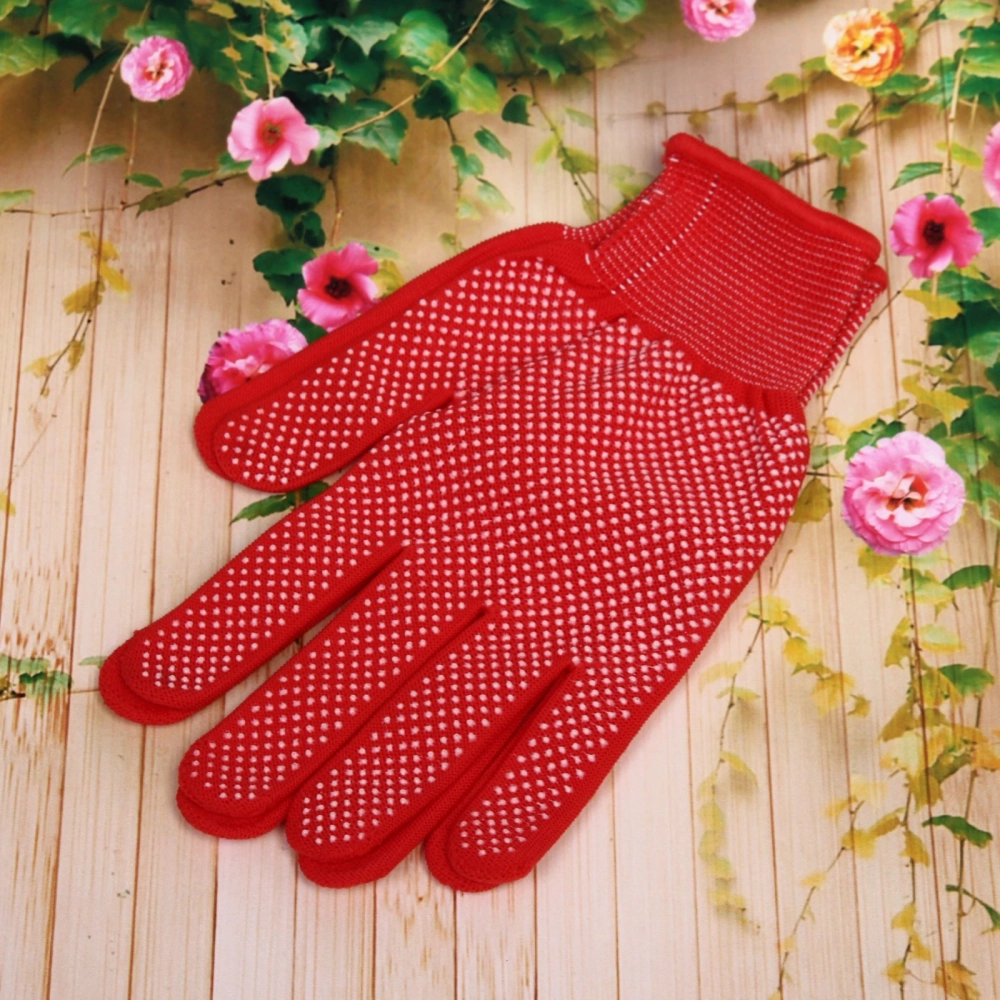 Перчатки нейлоновые «Классика» с ПВХ покрытием красные 8 р-р набор 5 пар