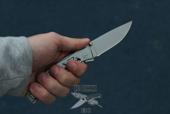 Складной нож Мастер К Контур M9692 c клинком из стали 420A, рукоять алюминий