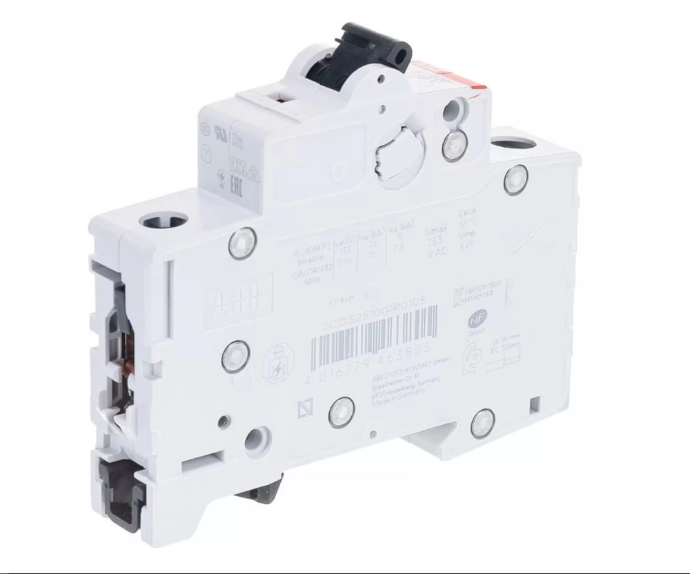 Автоматический модульный выключатель ABB 1п B S201 6кА 10А 2CDS251001R0105