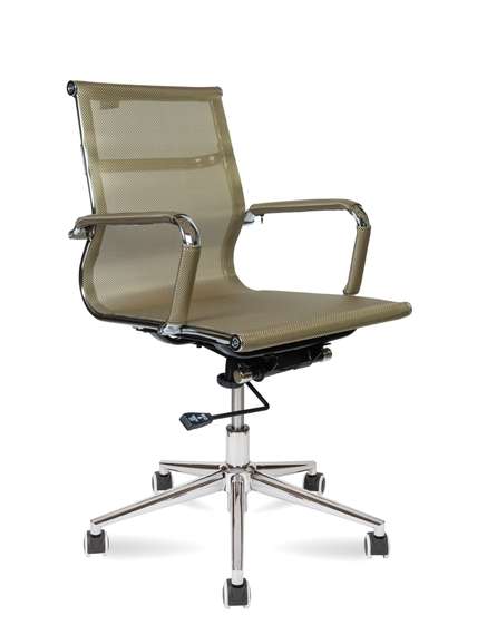 Кресло офисное Норден / Хельмут LB / бронзовая сетка / хром