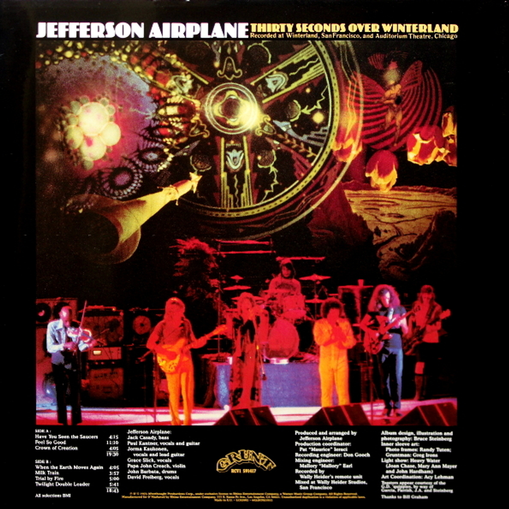 Jefferson Airplane / Thirty Seconds Over Winterland (Coloured Vinyl)(LP)