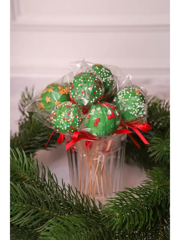 Пирожное попс зеленые 10 штук