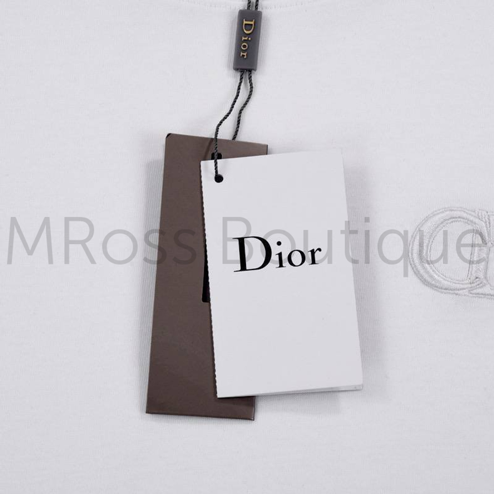 Женская хлопково-трикотажная футболка Dior