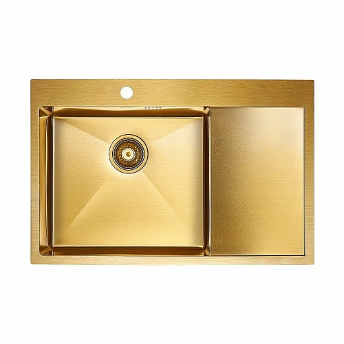 Мойка кухонная Paulmark ATLAN L PM217851-BG брашированное золото