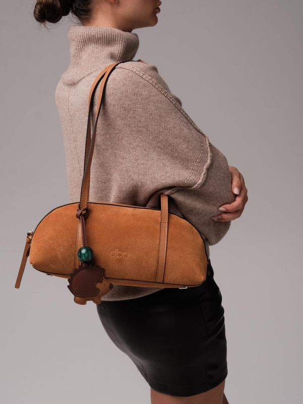 Женская замшевая сумка DBR 31225 желтый янтарь