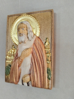 Икона деревянная Серафим Саровский