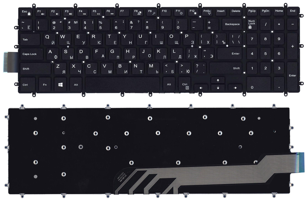 Клавиатура для ноутбука Dell Vostro 15-3583 черная