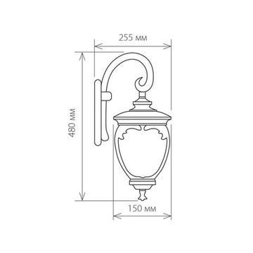 Уличный настенный светильник Andromeda D GLYF-8024D чёрное золото Elektrostandard