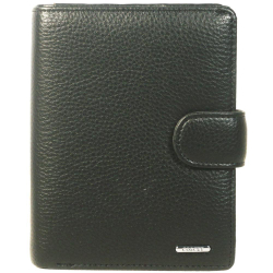 Недорогое и качественное мужское чёрное портмоне 3 в 1 для автодокументов паспорта и денег из искусственной кожи заводского производства Cosсet B404-08A