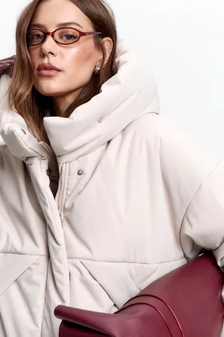 Куртка зимняя на утеплителе Isosoft бежевого цвета