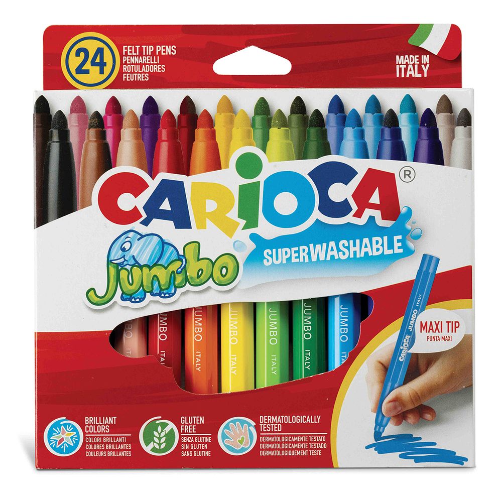 Фломастеры Jumbo 24 цв, 40570, Carioca 40570