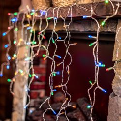 ULD-B10005-480-TTK MULTI IP44 Бахрома светодиодная с эффектом мерцания. 10м. Соединяемая. 480 светодиодов. Разноцветный свет. Провод прозрачный. ТМ Uniel