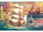 Алмазная мозаика 30х40см. "Венецианский парусник" с подрам. (Арт. НД-0385)