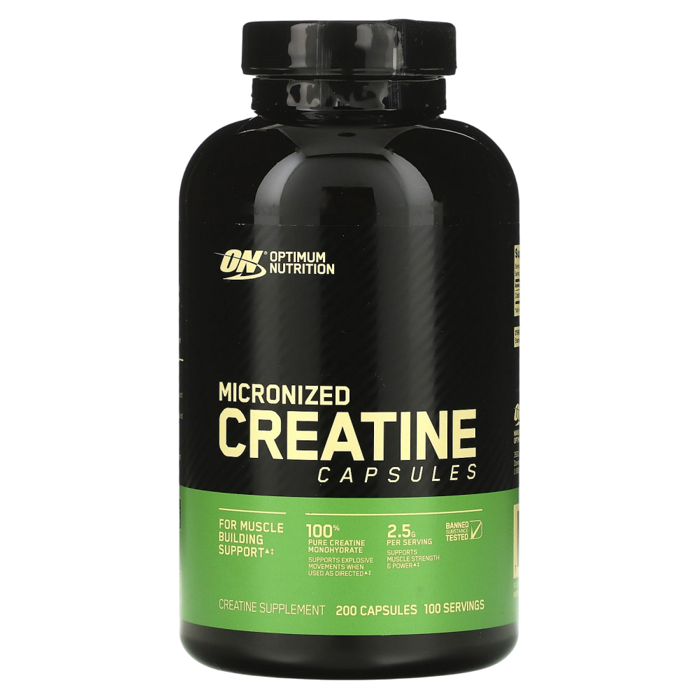 Optimum Nutrition Micronized Creatine 200 capsules, Креатин Моногидрат