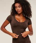 Футболка GYMSHARK Adapt Animal X Whitney Short Sleeve Brown
