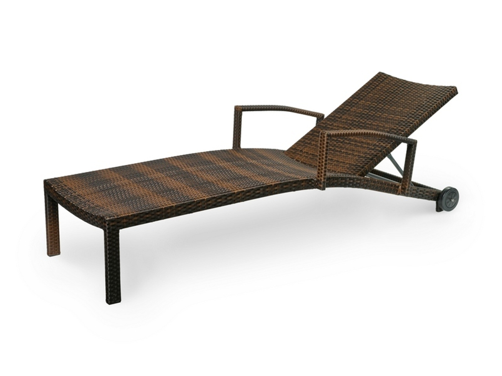 Плетеный шезлонг MILANO темно-коричневый