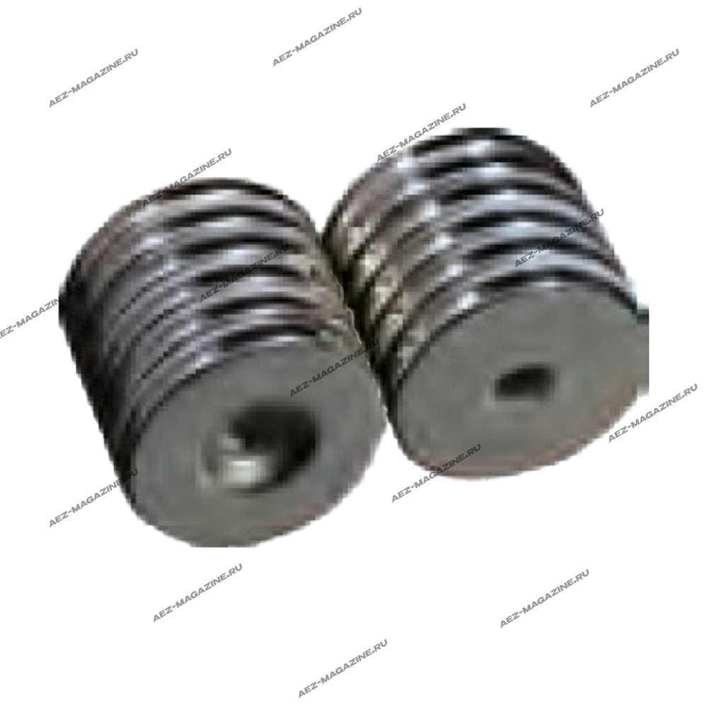 Неодимовый магнит N35, 25х3 мм, отверстие5 мм