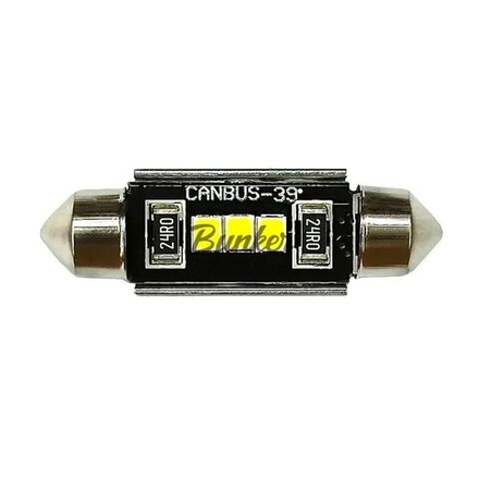 Светодиодная автомобильная LED лампа TaKiMi SJ-2835-3SMD 39mm,Белый,Не полярная,12V