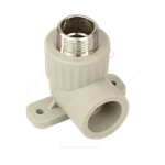 Угольник PP-R комбинированный серый Дн 25х3/4" НР с креплением VALFEX 10121125Г