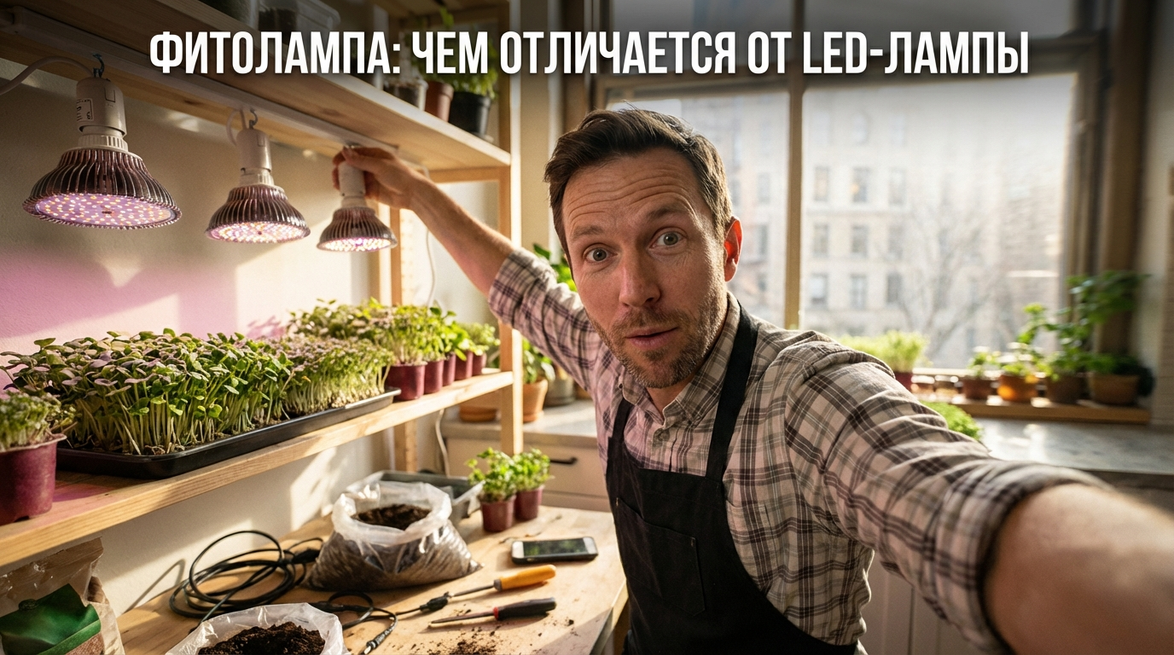 Фитолампа: чем отличается от LED-лампы и какая подойдёт для растений