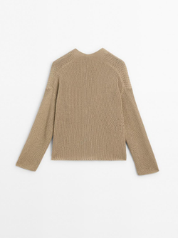 Massimo Dutti Вязаный кардиган, золотистый