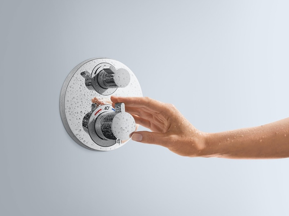 Смеситель для душа Hansgrohe Ecostat E 15758000 с термостатом хром