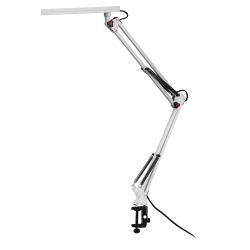 Настольный светильник ЭРА NLED-507-8W-W светодиодный на струбцине белый | Светодиодные настольные лампы