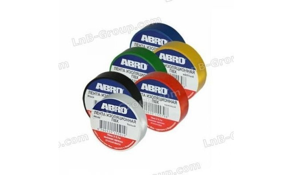Изолента Abro белая 19ммх9,1м (10шт/500шт)
