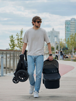 Детская коляска Happy Baby Mommer Pro 2 в 1 Dark grey