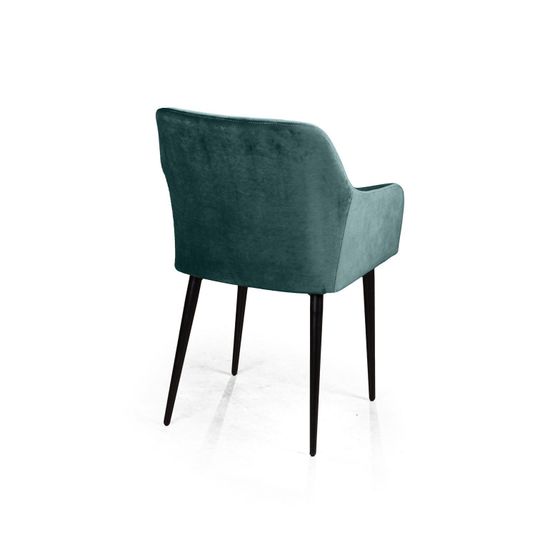 Стул с подлокотниками Robert, бархат зелёный 19