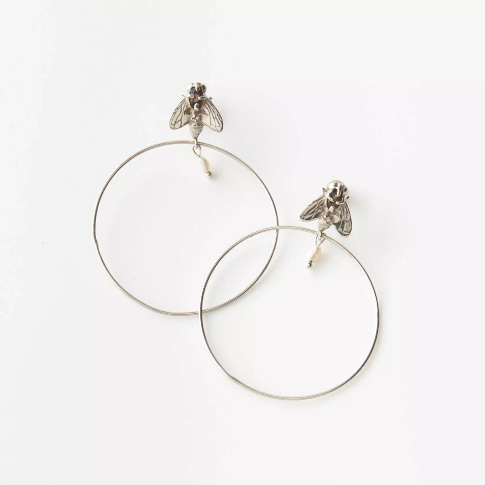 Mineral Weather Серьги-кольца "Мухи"