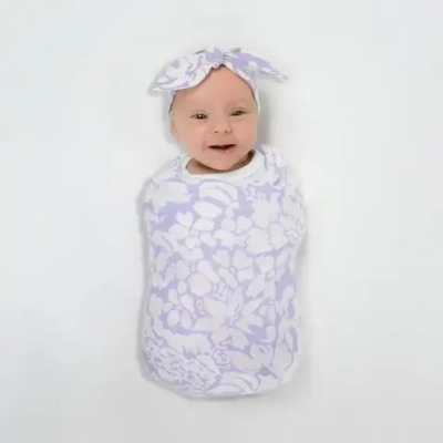 SwaddleDesigns SD-022L-454L Набор пеленок SwaddleDuo - Lavender Mod Circles + Lush Botanical Lavender