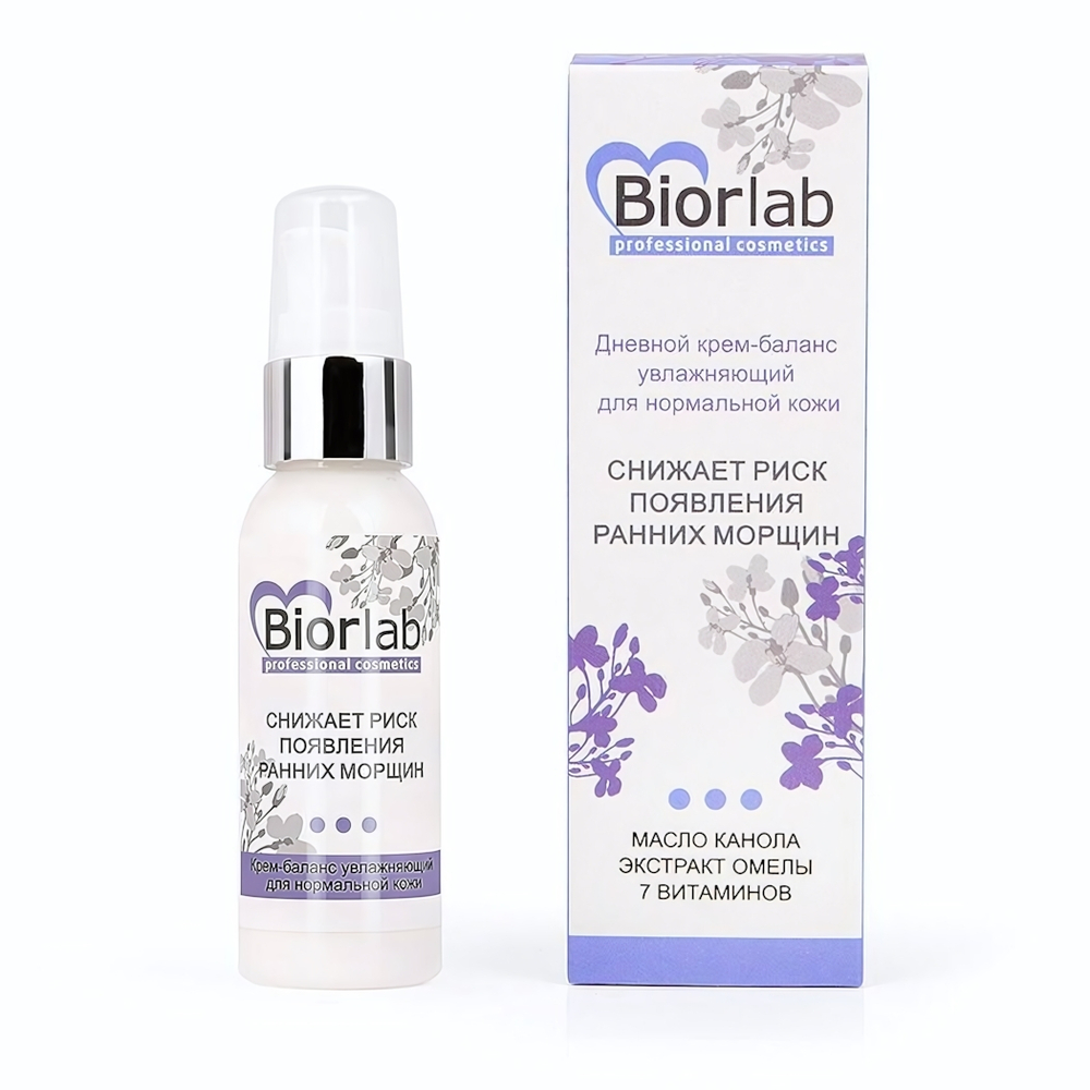 Дневной увлажняющий крем-баланс Biorlab для нормальной кожи - 50 гр.