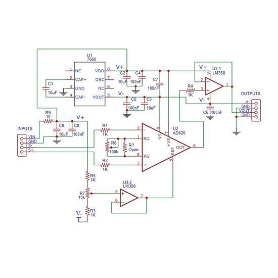 AD620 Модуль усилителя напряжения микровольт/милливольт