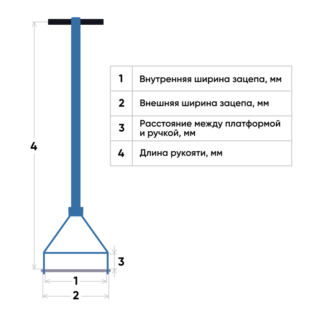 Ручка к роликовой платформе поворотной и подкатной на 6 т, 8 т, 12 т
