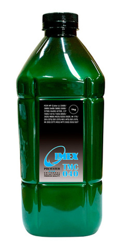 Тонер IMEX тип TMC 040 для HP Color Универсальный (1кг, голубой, Polyester) Green Line