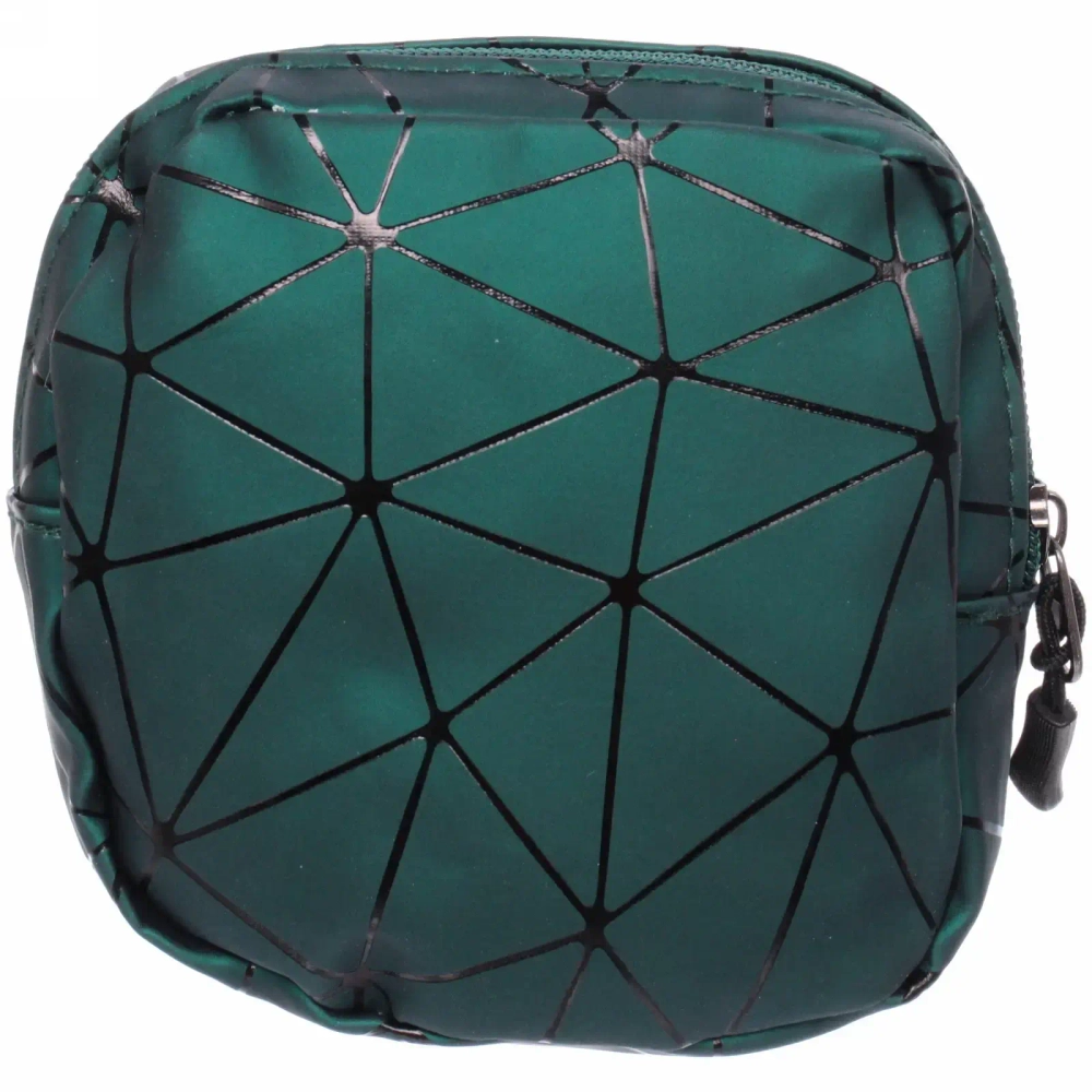 Косметичка прямоугольная «Women secret», цвет зеленый, 11,8*11,5*3см